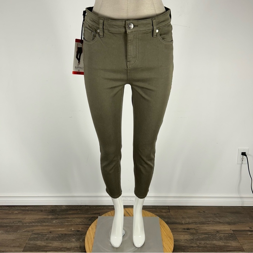 Buffalo David Bitton Aubrey High Rise Skinny Jeans Olive Green 29x26 NWT❤️